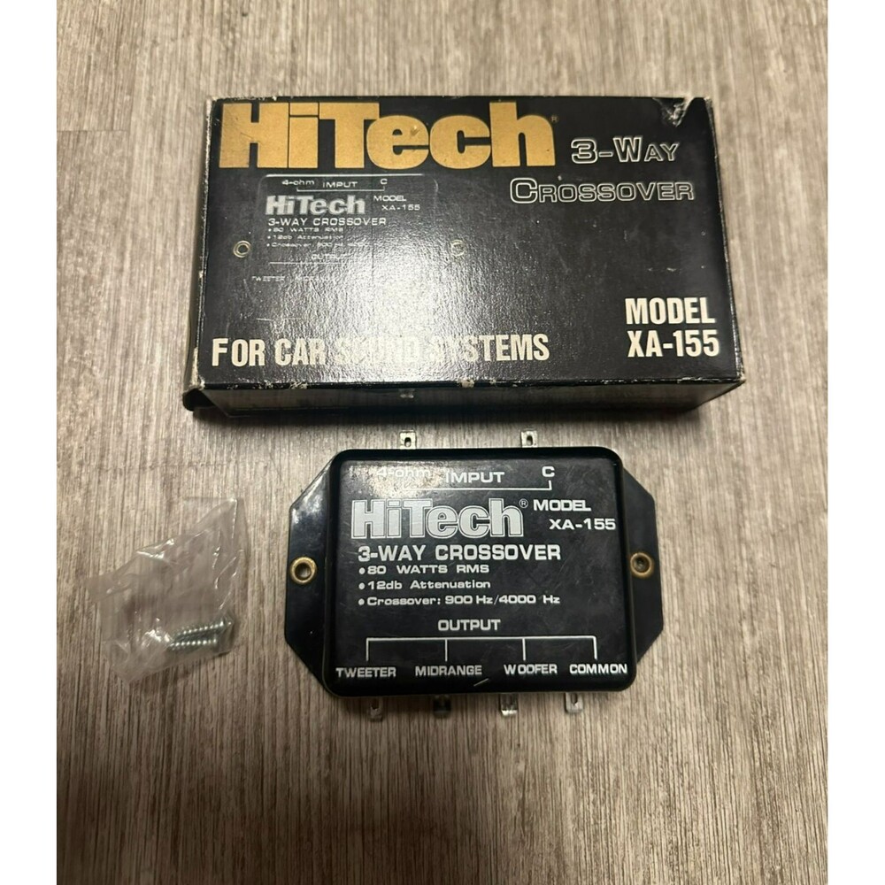 Vintage HiTech XA-155 3-way car audio crossover 80 watts RMS